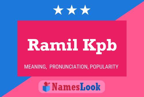 Póster del nombre Ramil Kpb