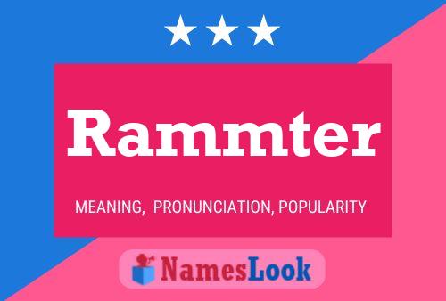 Póster del nombre Rammter