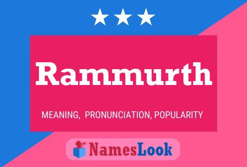 Póster del nombre Rammurth