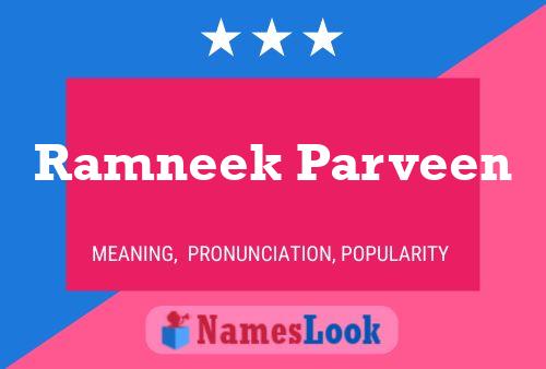 Póster del nombre Ramneek Parveen