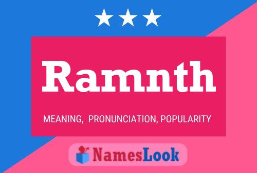 Póster del nombre Ramnth