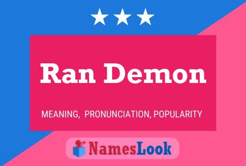 Póster del nombre Ran Demon