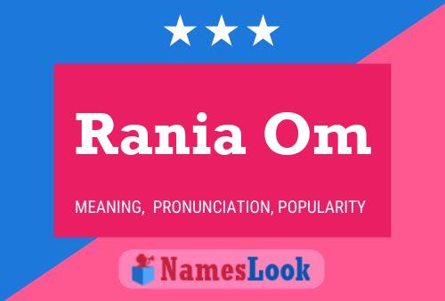 Póster del nombre Rania Om