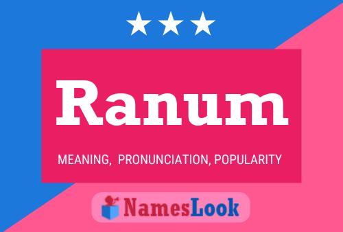 Póster del nombre Ranum