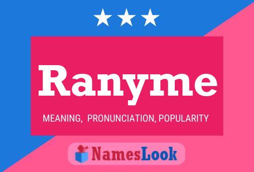 Póster del nombre Ranyme