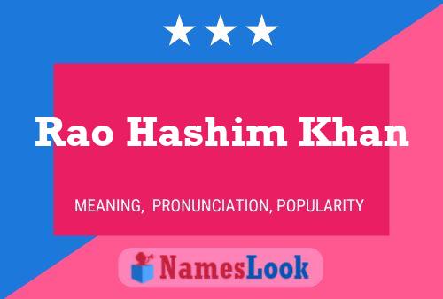 Póster del nombre Rao Hashim Khan