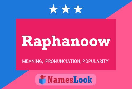 Póster del nombre Raphanoow