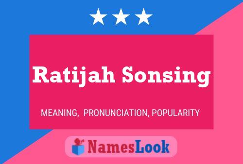 Póster del nombre Ratijah Sonsing