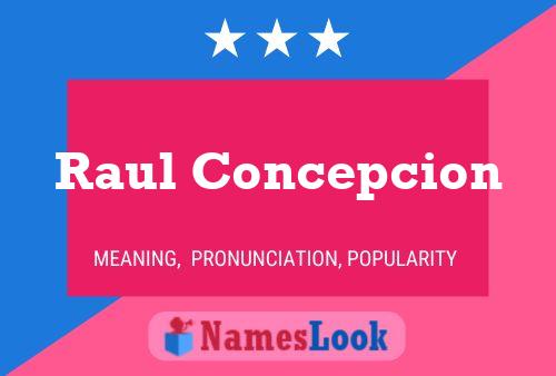 Póster del nombre Raul Concepcion