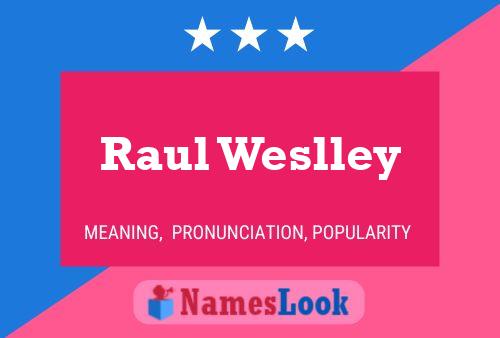 Póster del nombre Raul Weslley