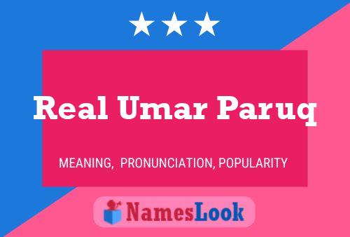 Póster del nombre Real Umar Paruq