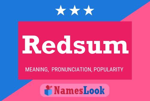 Póster del nombre Redsum