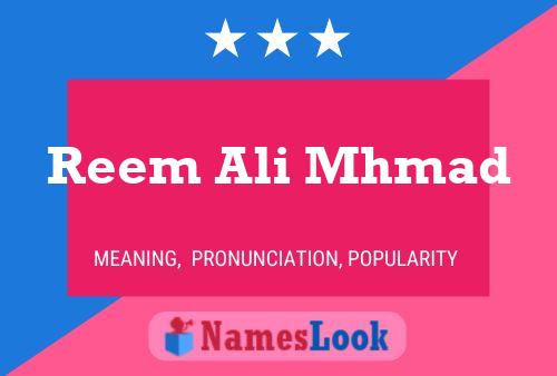 Póster del nombre Reem Ali Mhmad