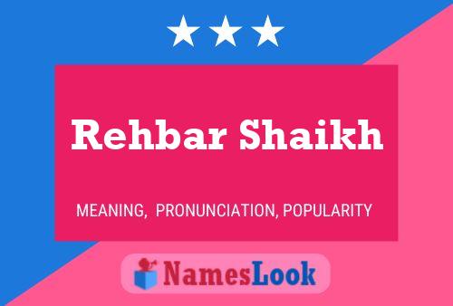 Póster del nombre Rehbar Shaikh