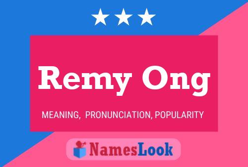 Póster del nombre Remy Ong