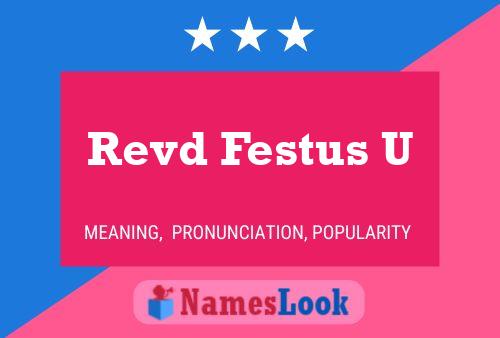 Póster del nombre Revd Festus U