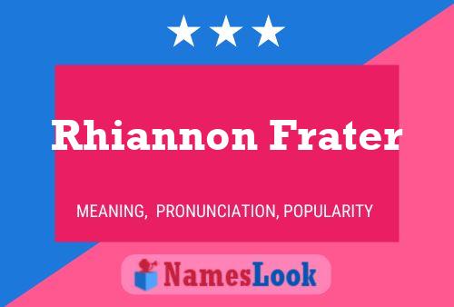 Póster del nombre Rhiannon Frater