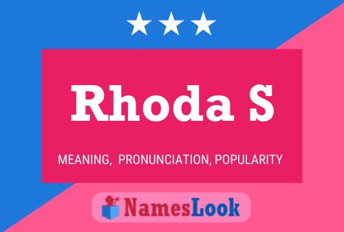 Póster del nombre Rhoda S