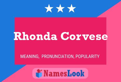 Póster del nombre Rhonda Corvese