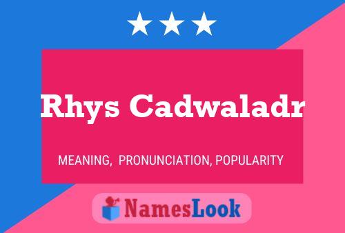 Póster del nombre Rhys Cadwaladr