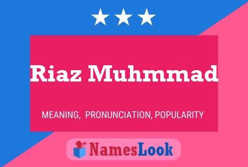 Póster del nombre Riaz Muhmmad