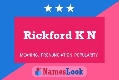 Póster del nombre Rickford K N