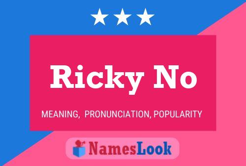 Póster del nombre Ricky No