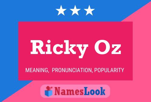 Póster del nombre Ricky Oz