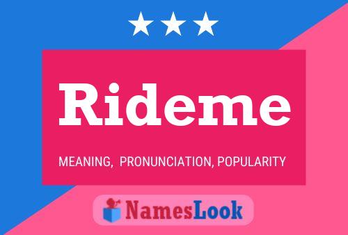 Póster del nombre Rideme