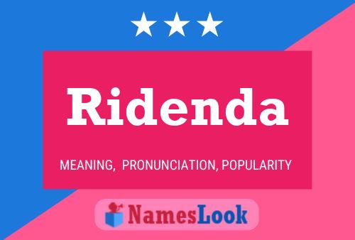 Póster del nombre Ridenda