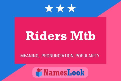 Póster del nombre Riders Mtb