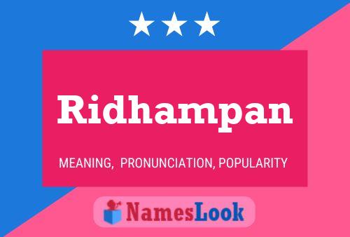 Póster del nombre Ridhampan