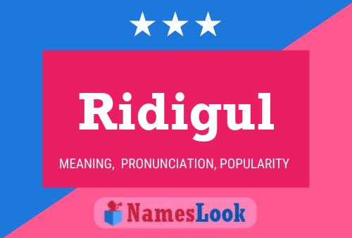 Póster del nombre Ridigul