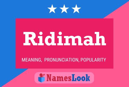 Póster del nombre Ridimah