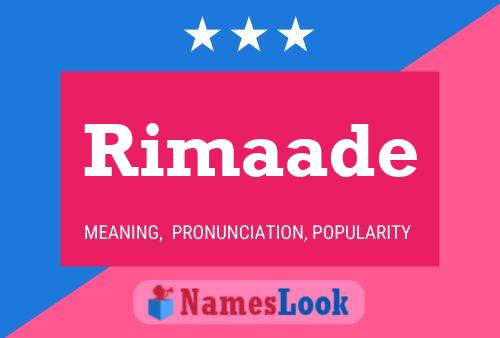 Póster del nombre Rimaade