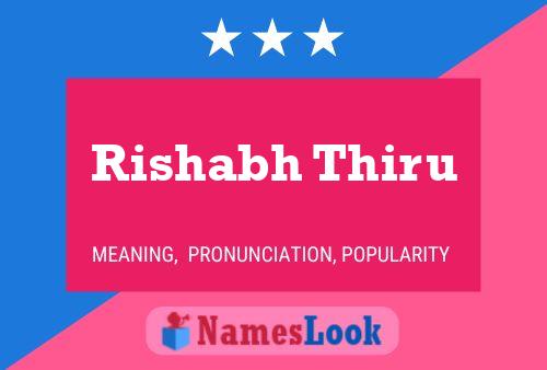 Póster del nombre Rishabh Thiru