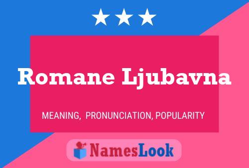 Póster del nombre Romane Ljubavna