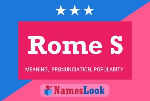 Póster del nombre Rome S