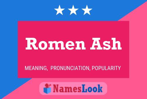 Póster del nombre Romen Ash