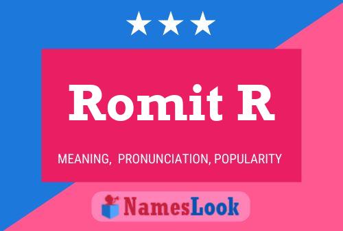 Póster del nombre Romit R