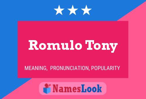 Póster del nombre Romulo Tony