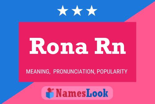 Póster del nombre Rona Rn