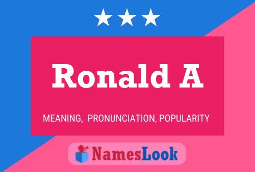 Póster del nombre Ronald A