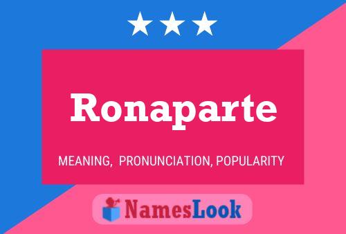 Póster del nombre Ronaparte