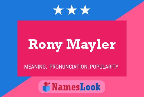 Póster del nombre Rony Mayler