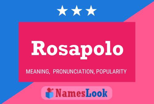 Póster del nombre Rosapolo