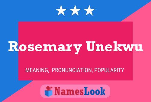 Póster del nombre Rosemary Unekwu