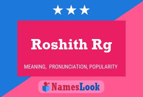 Póster del nombre Roshith Rg