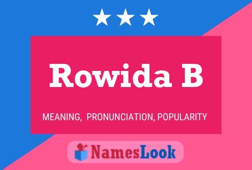 Póster del nombre Rowida B