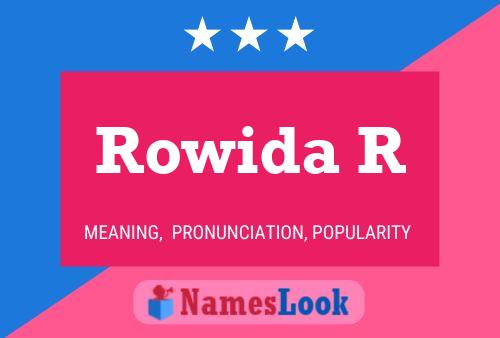 Póster del nombre Rowida R